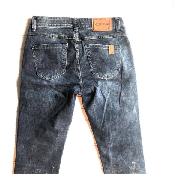 Nicole Benisti Distressed Jean Gray Size 28 Paint Splat NWOT Distressed Denim - Picture 10 of 16